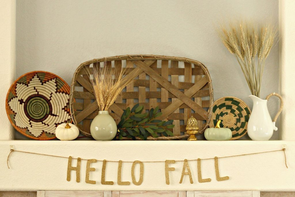 Fall Home Tour Fall mantel