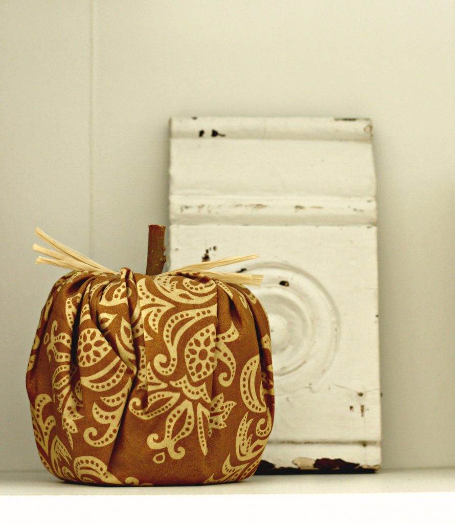 Fall Home Tour fabric pumpkin