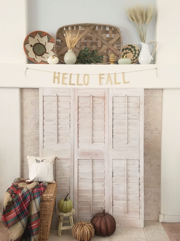 Fall Home Tour fireplace mantel