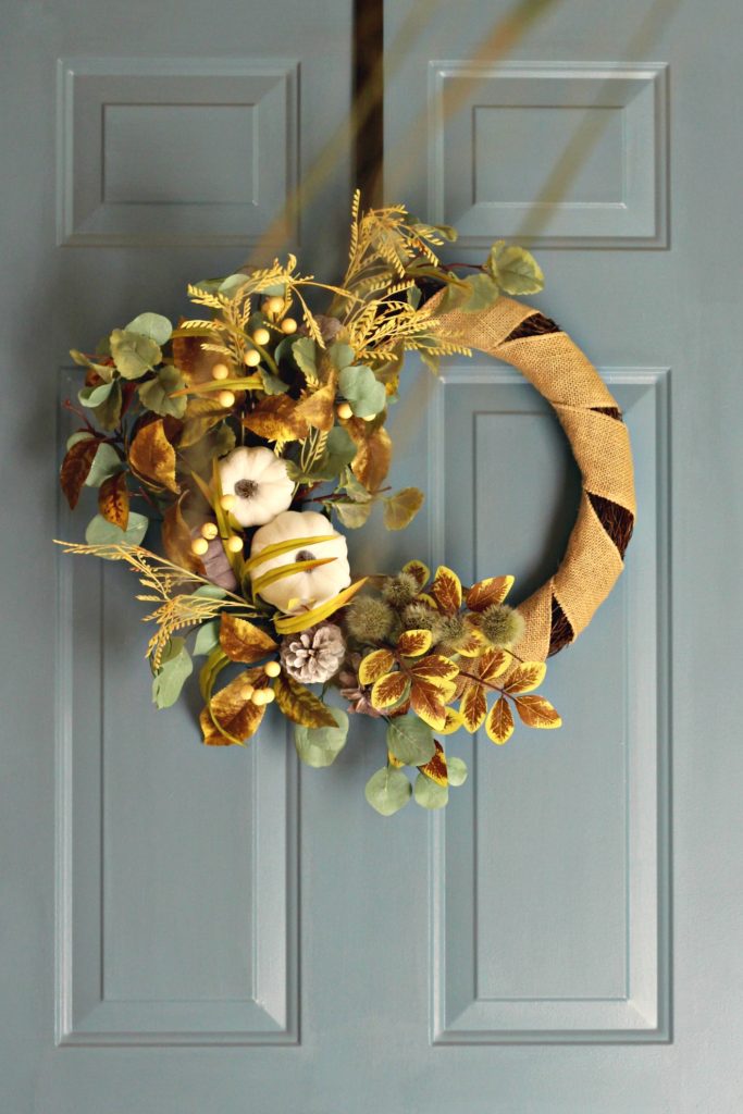 Fall Home Tour front door wreath