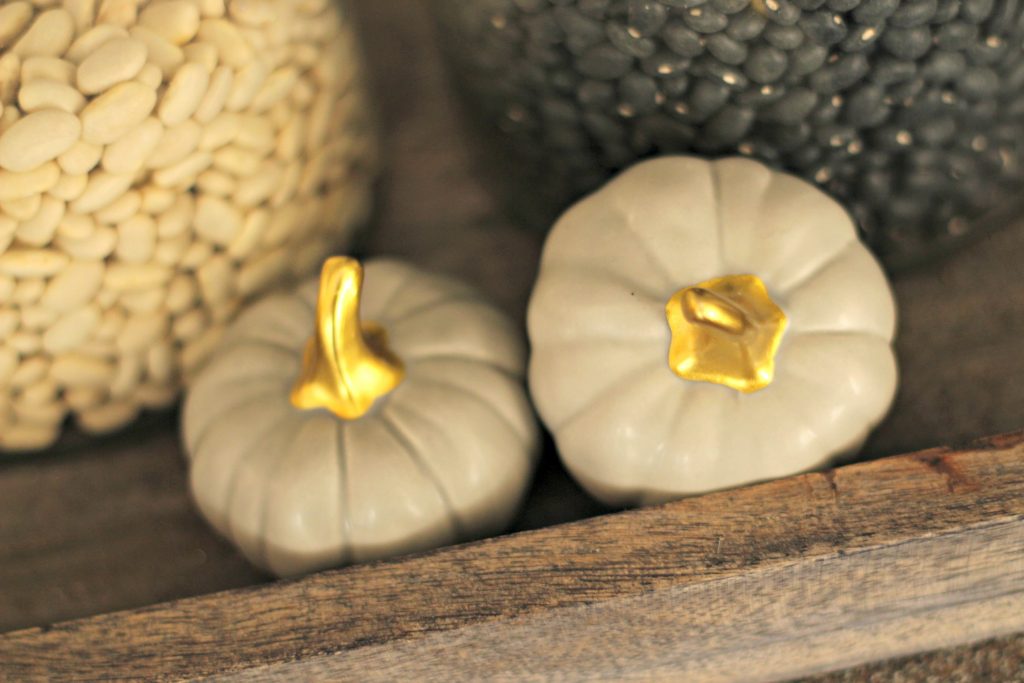 Fall Home Tour gray pumpkins