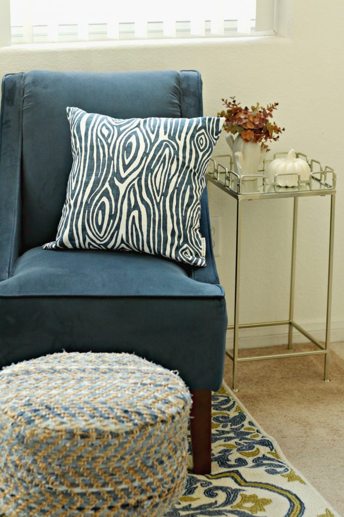 Fall Home Tour living room chair and table