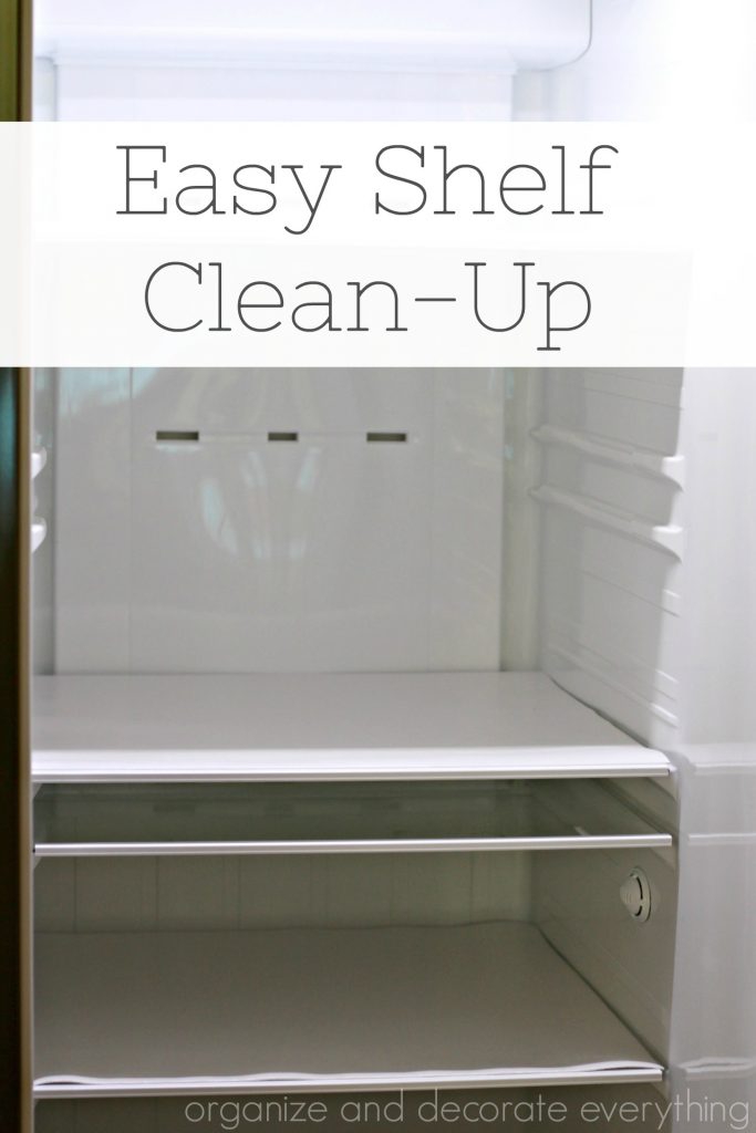 Easy Shelf Clean Up using Liners