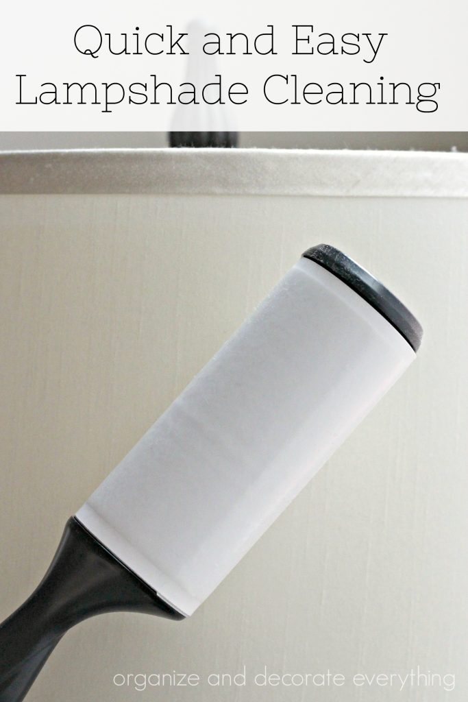Quick and Easy Lampshade Cleaning using a lint roller