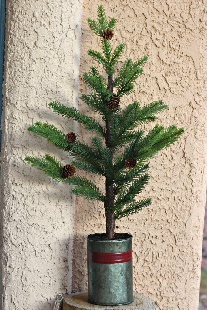 Pine and Berry painted pot
