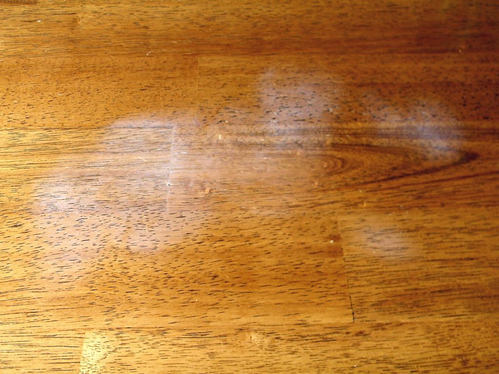 white spots on wood kitchen table