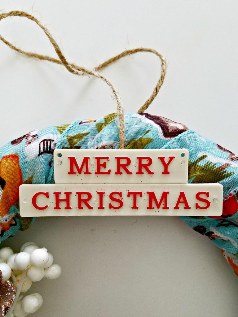 Woodland Scarf Merry Christmas sign