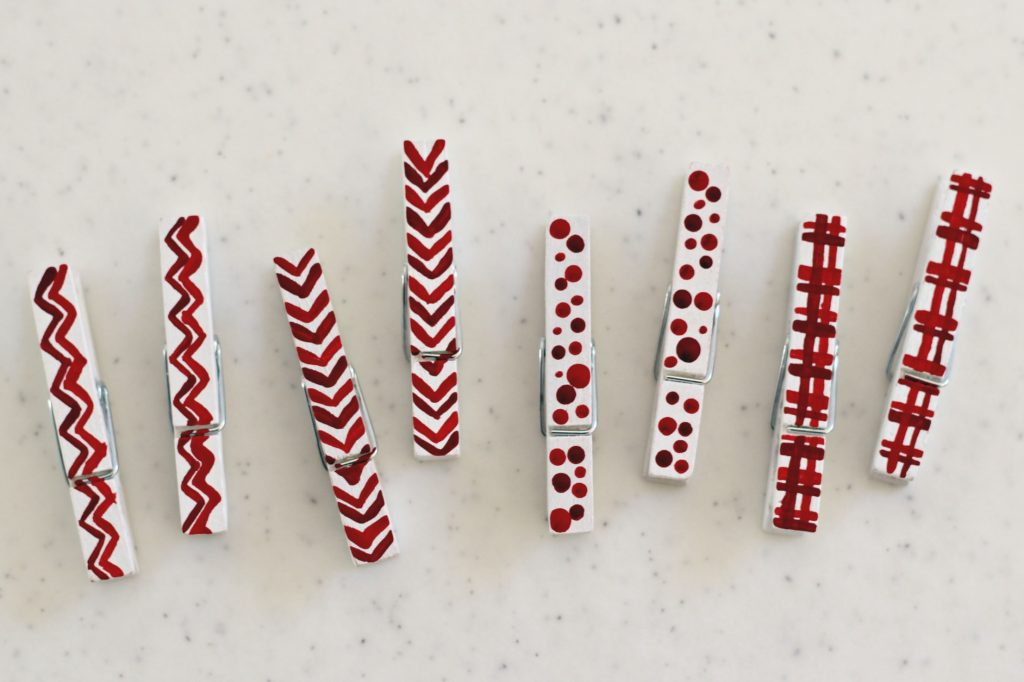 decorated clothespins