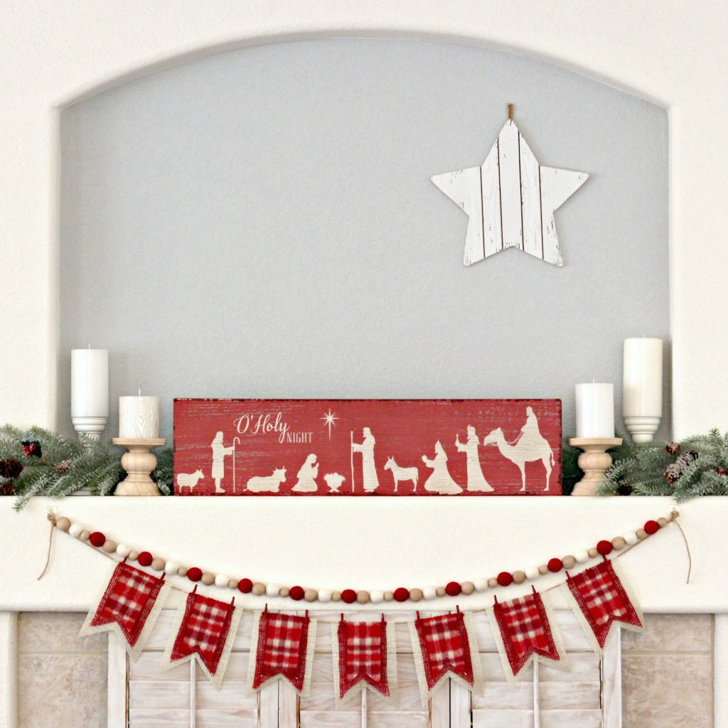 Red and White Christmas Decor - Pretty DIY Home