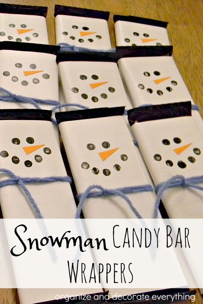 Snowman Candy Bar Wrappers