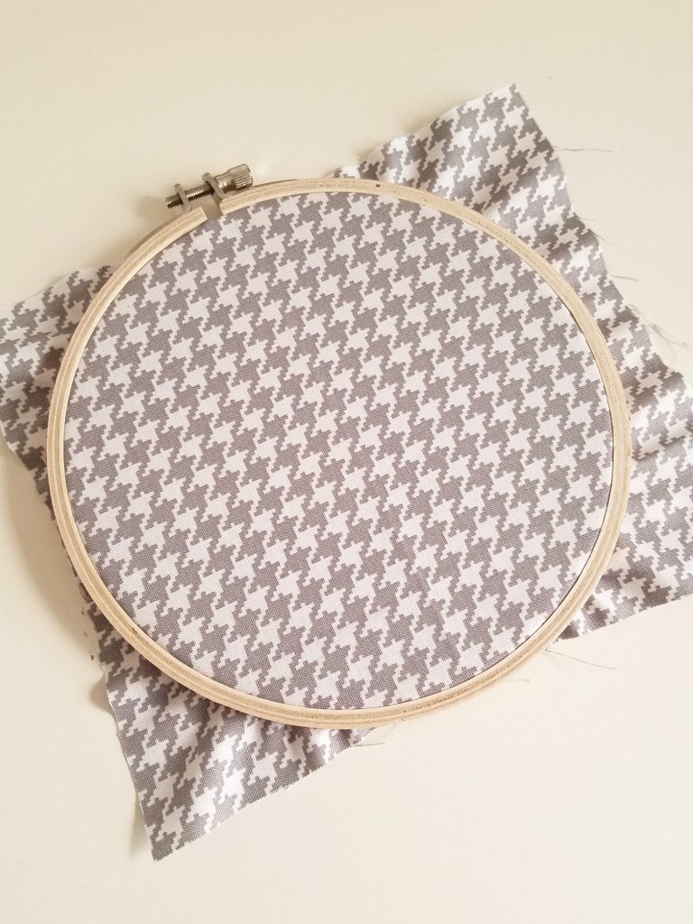 fabric on hoop