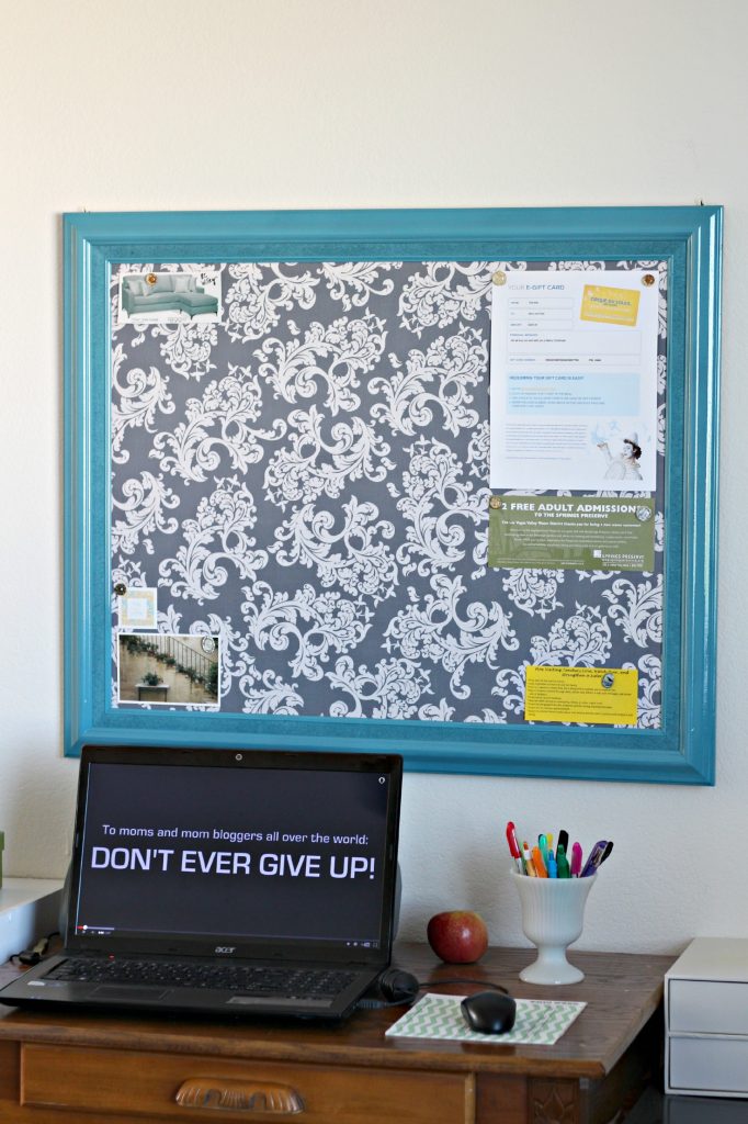 fabric covered cork board