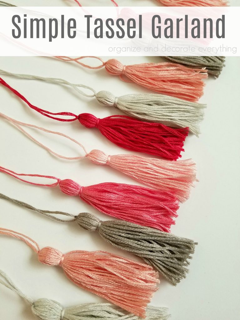 Simple Tassel Garland made out of Embroidery Floss