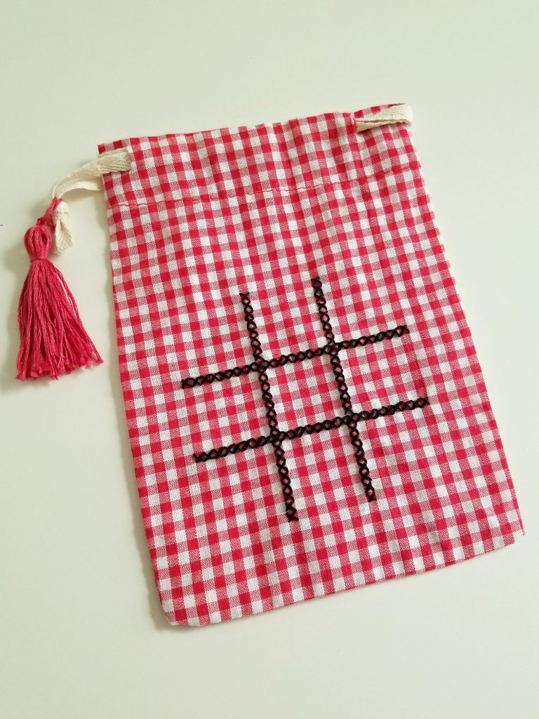 Tic Tac Toe Bag cross stitch