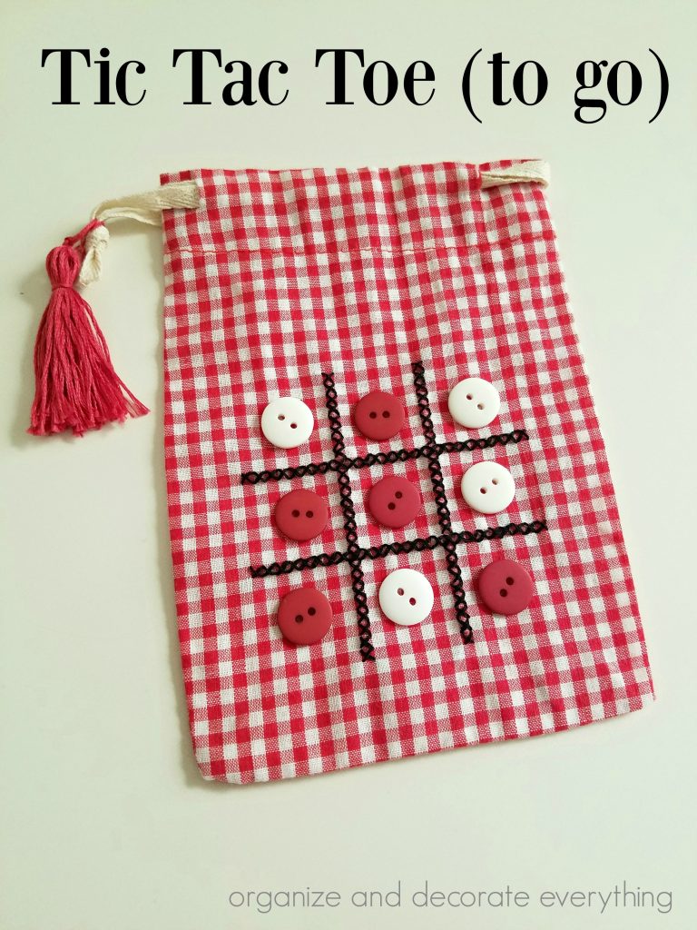 Tic Tac Toe to go Bag Organize and Decorate Everything