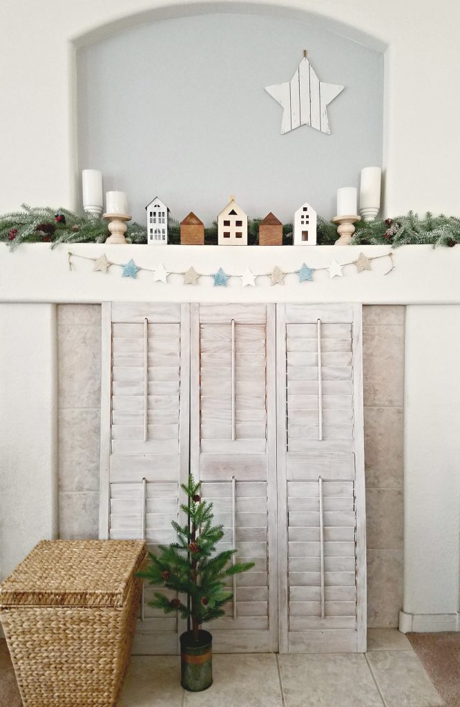 Winter Village Mantel