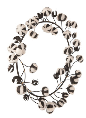 Metal and Cotton Wreath