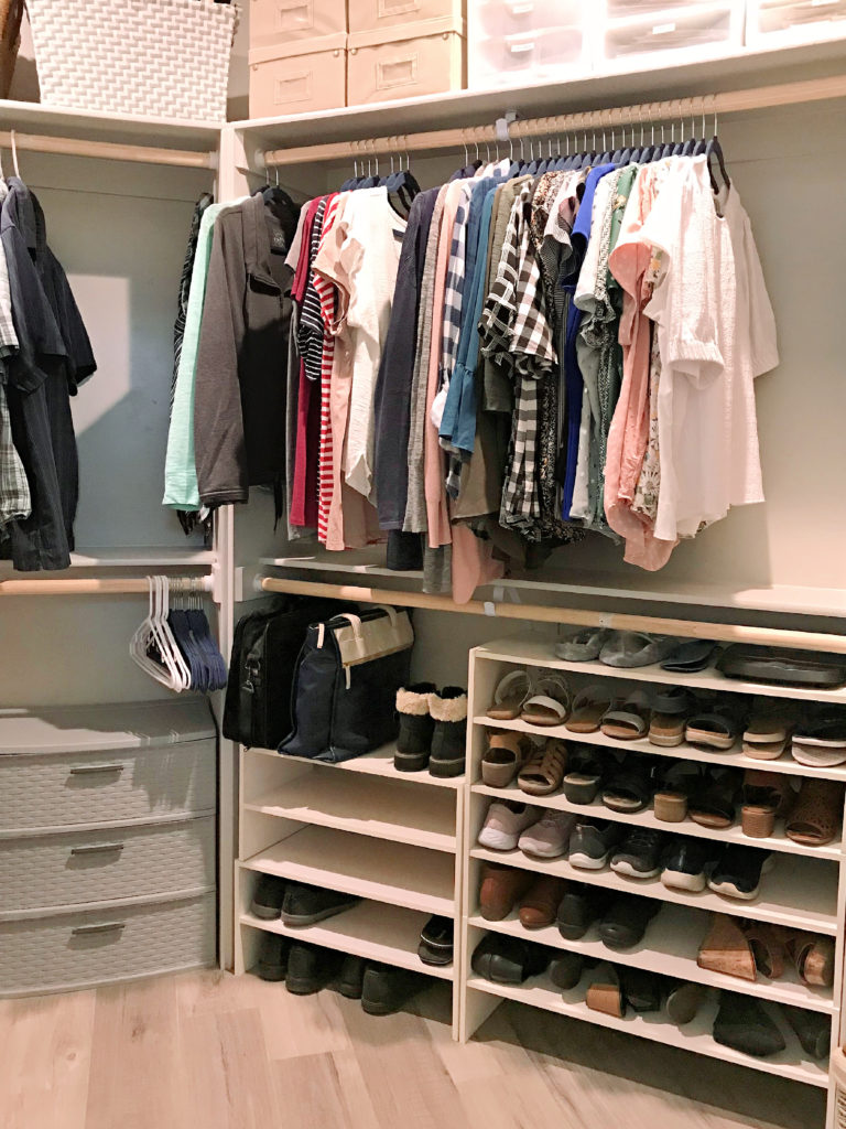 closet organized once a week