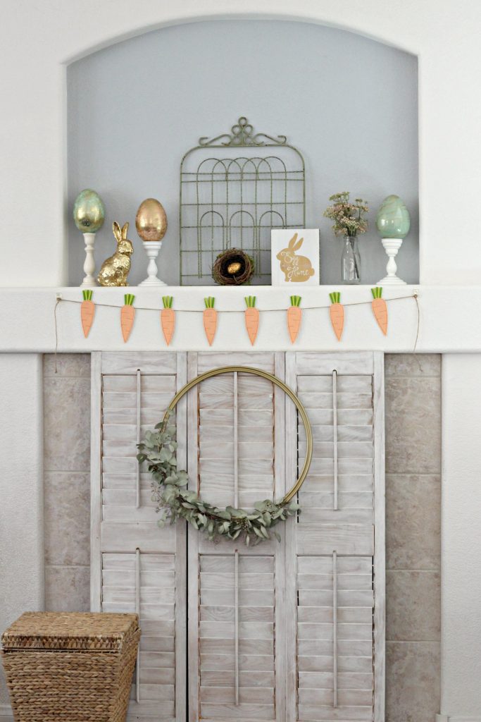 Easter Mantel with shutters