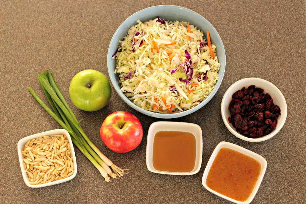 Apple Cranberry Slaw ingredients