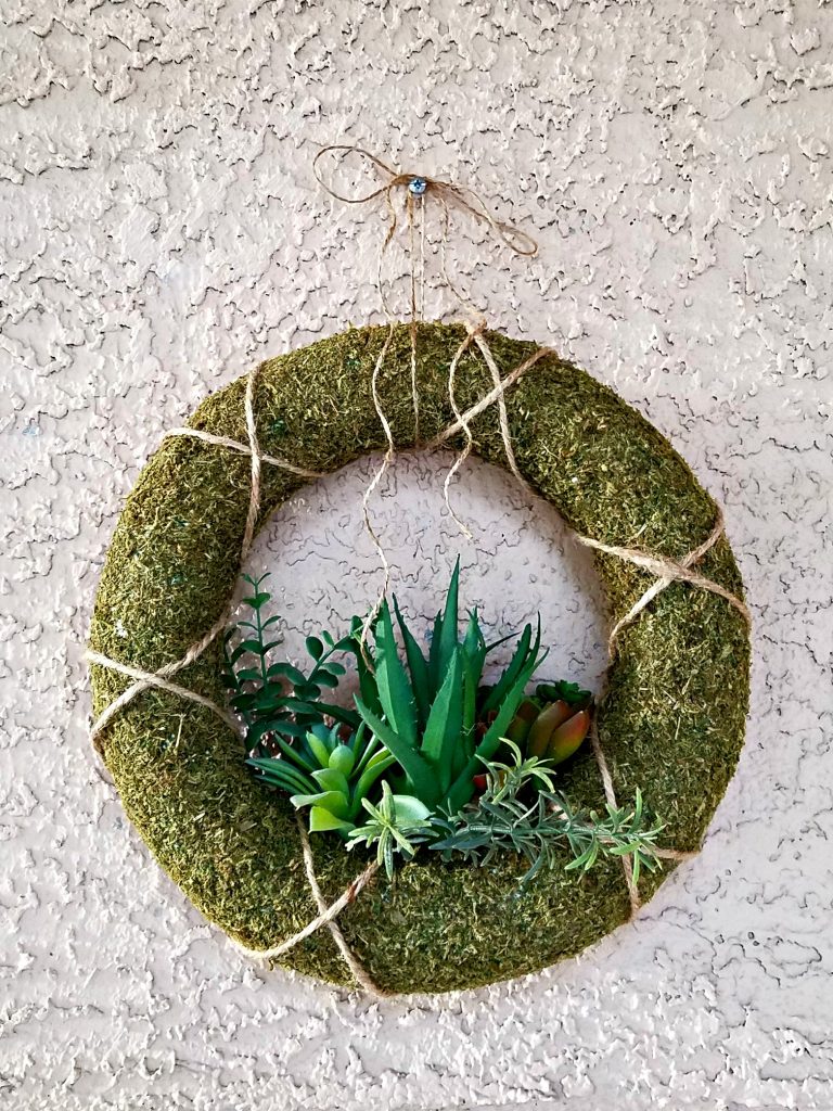 Spring Porch decor succulent wreath