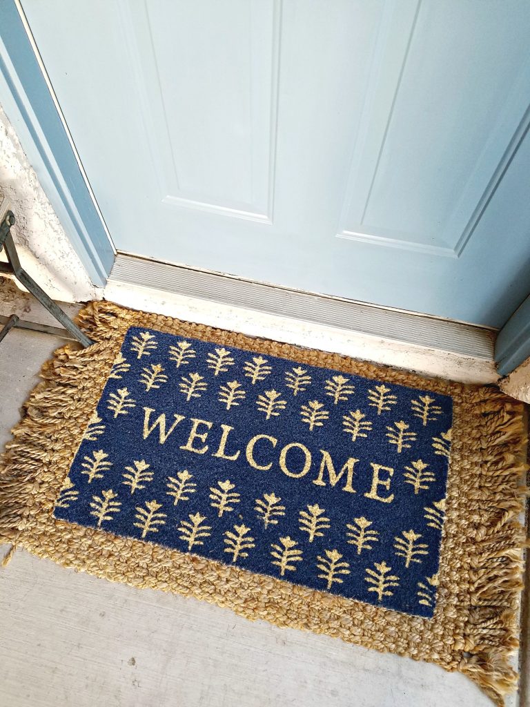 Spring Porch decor welcome mat