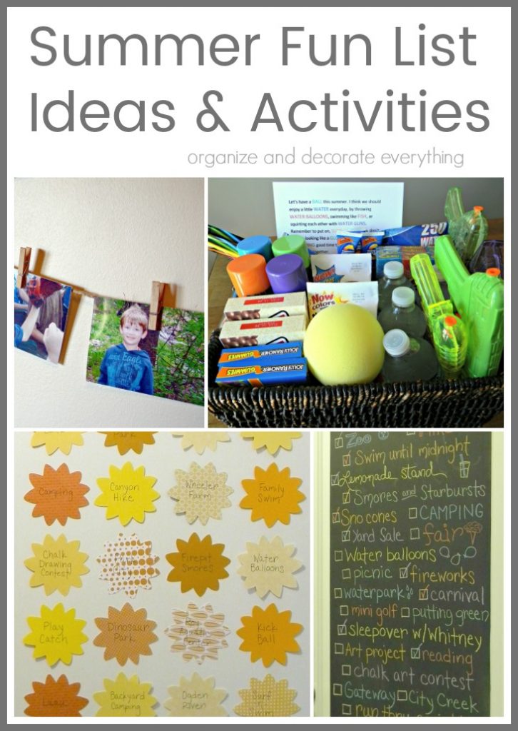 Summer Fun List Ideas and Activities