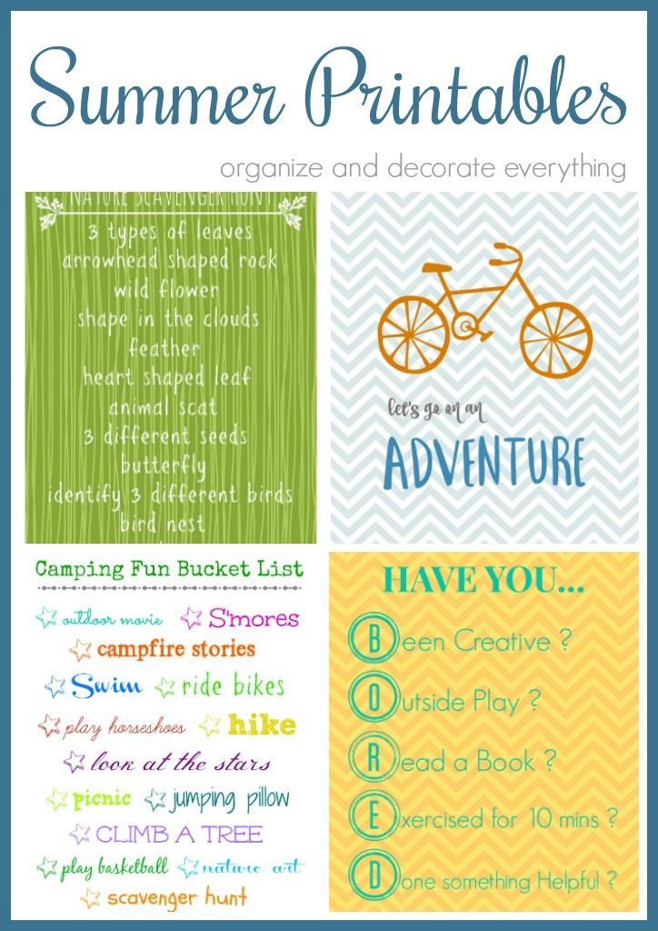 Summer Printables for Home Decor and Fun