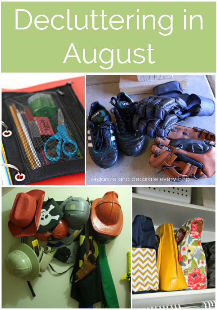 Decluttering in August monthly decluttering series