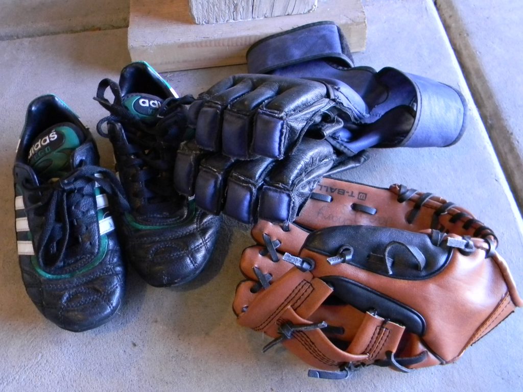 decluttering in august sports gear