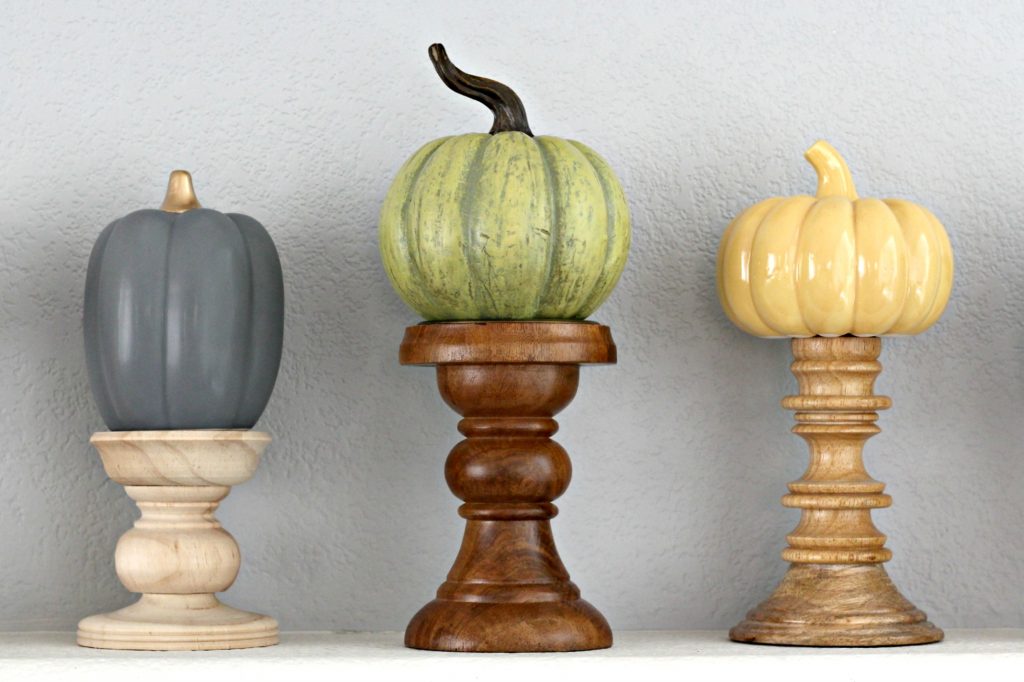 Pumpkins and Plaid Mantel Pumpkins 1