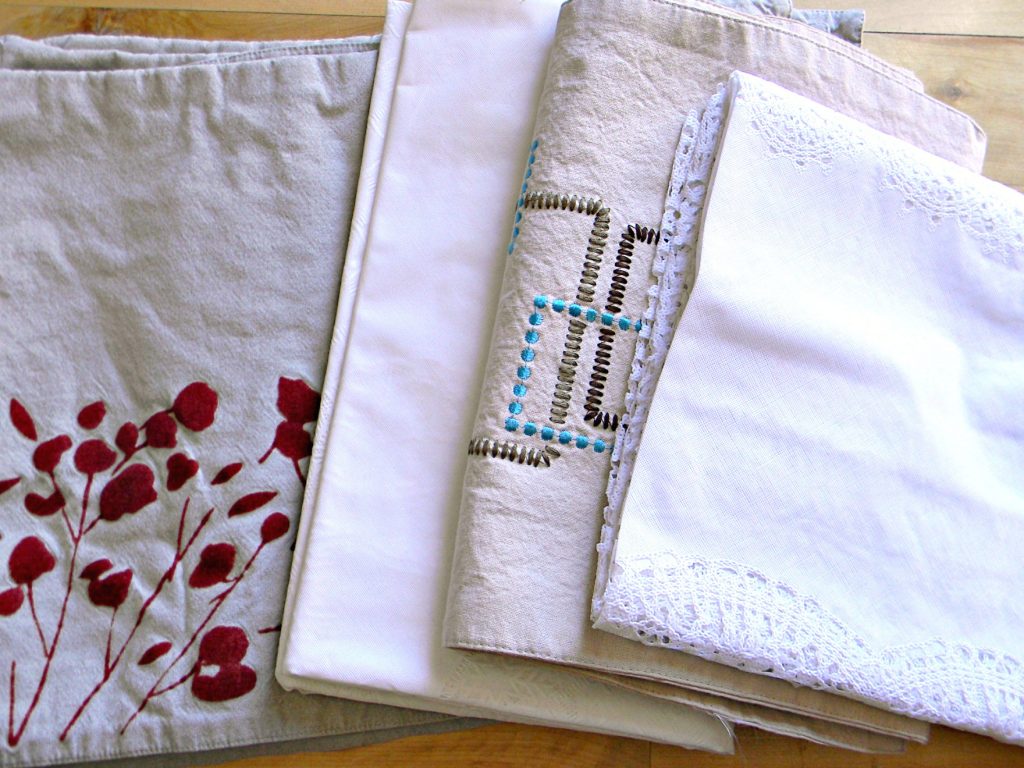 decluttering in October linens