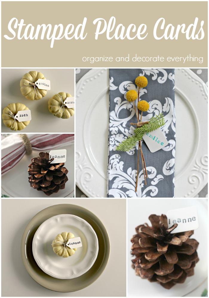 Sweet and simple stamped place cards for Thanksgiving or any gathering