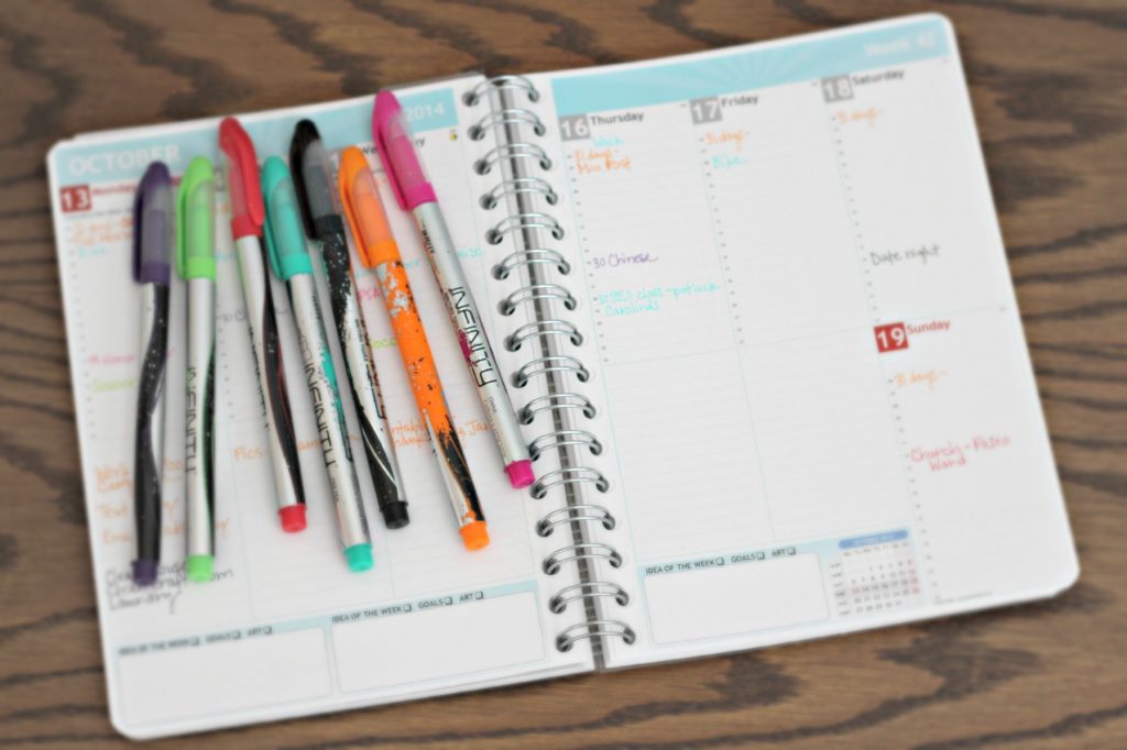 planner and stationary declutter