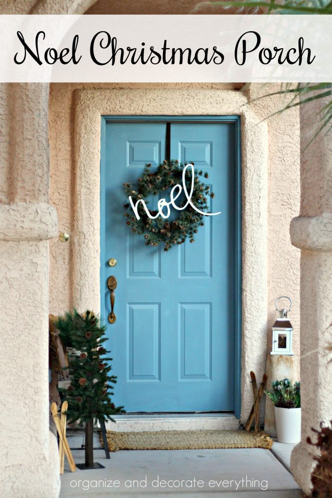 green and white Noel Christmas porch