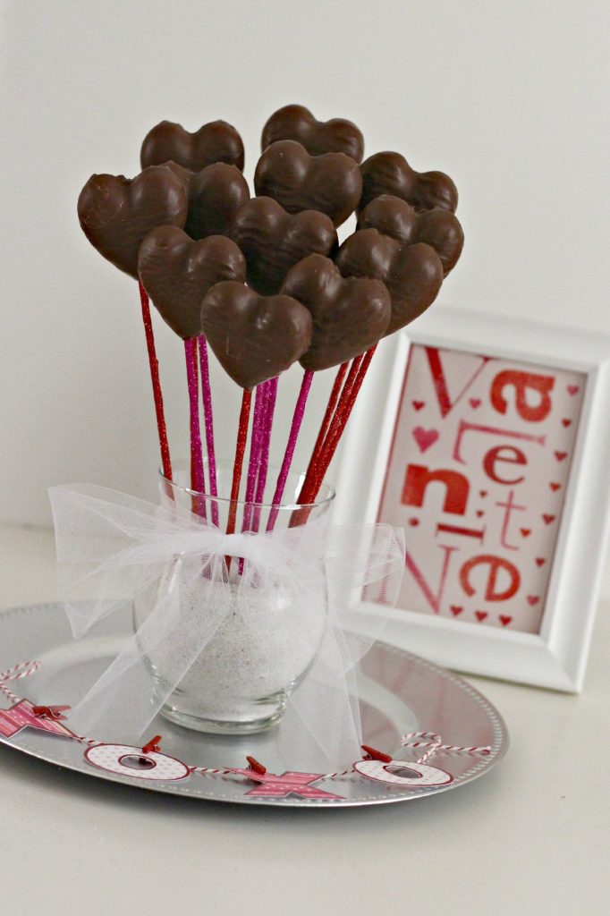 Valentines Day Candy Bouquet display
