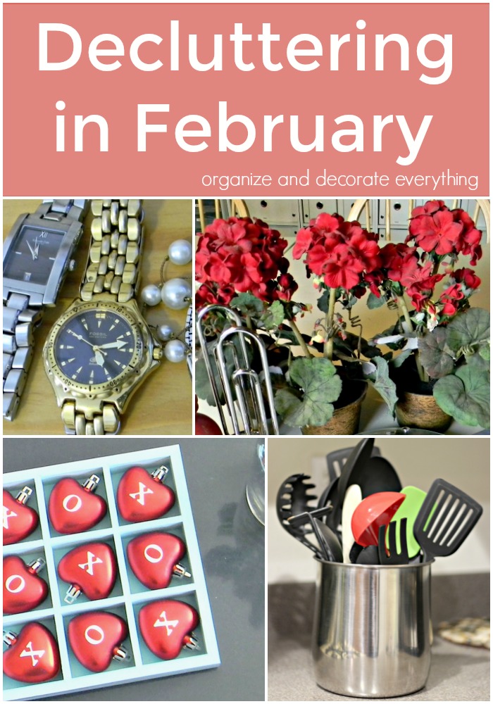 Decluttering in February monthly decluttering series