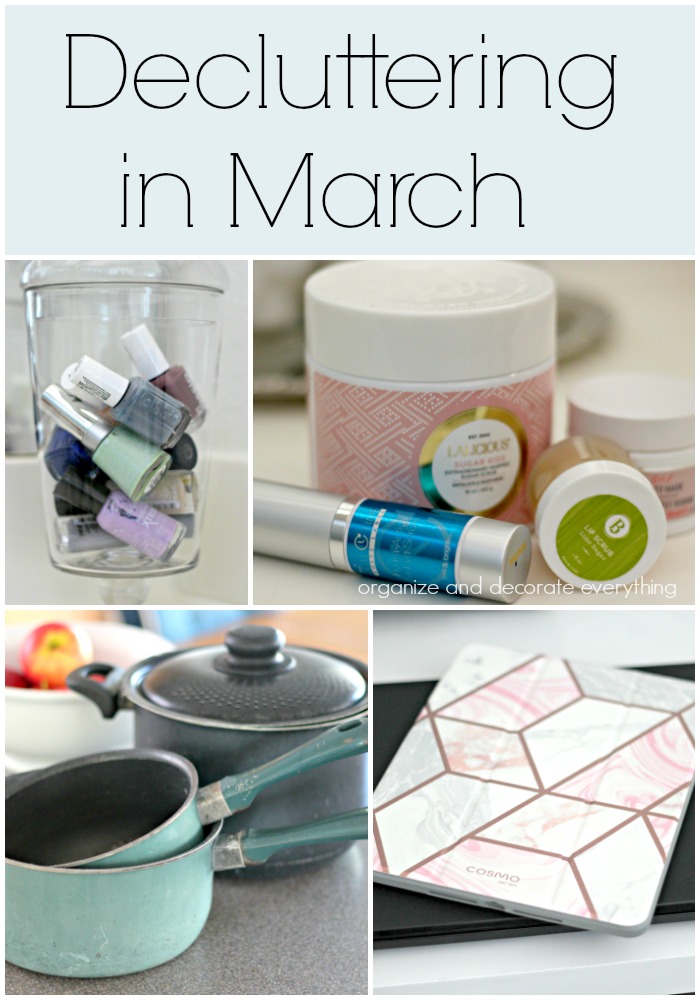 Decluttering in March monthly decluttering series