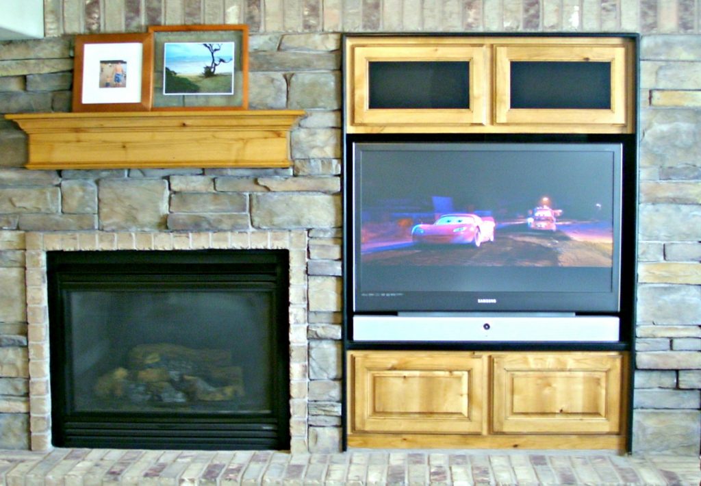 April declutter entertainment center