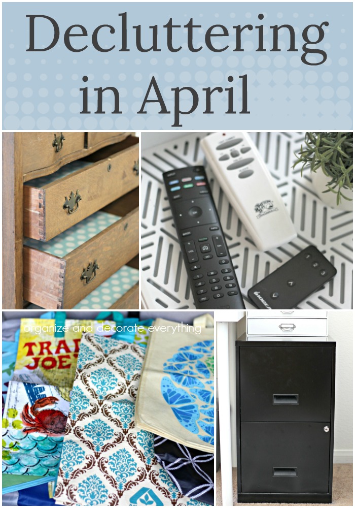 Decluttering in April monthly decluttering series