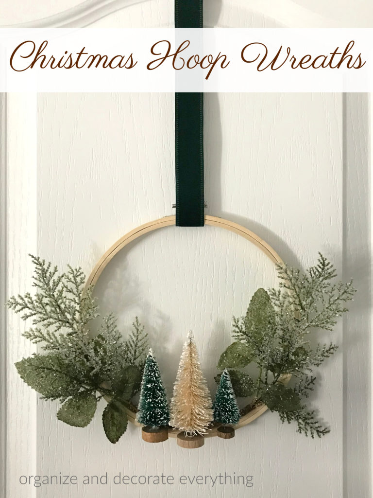 Bottle Brush Embroidery Hoop Ornament