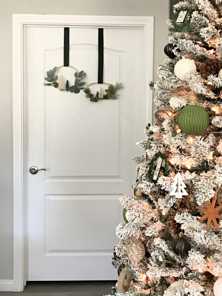 hoop wreaths Christmas decor
