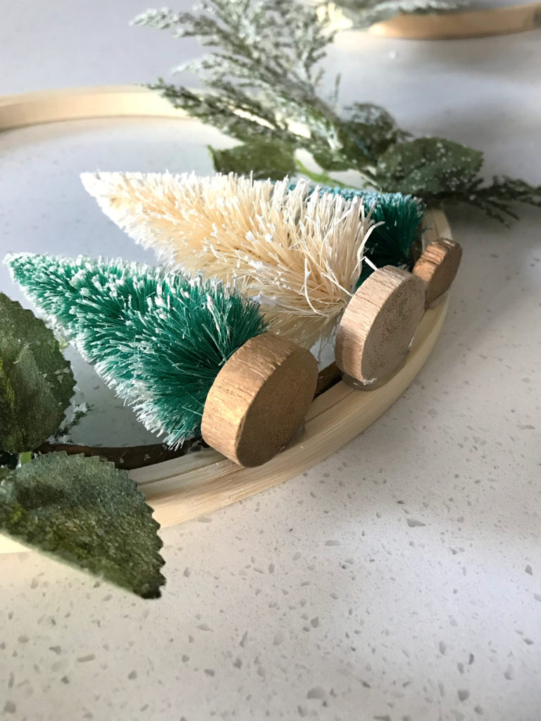 hoop wreath mini trees