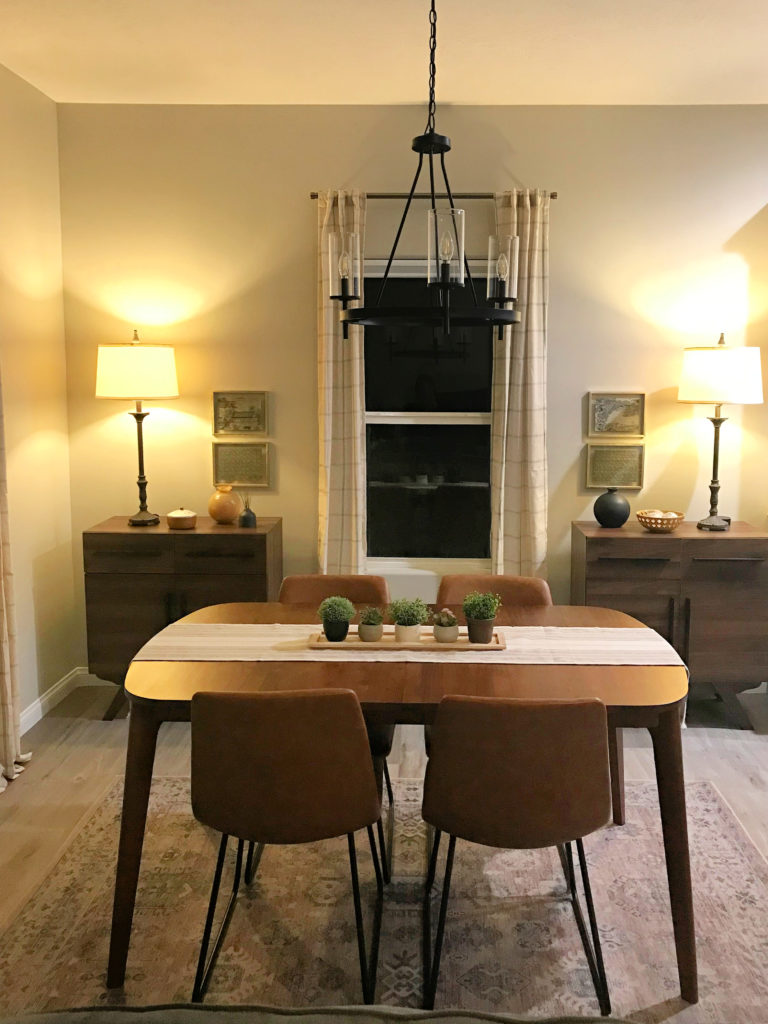 dining room at night