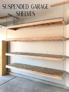 Suspended Garage Shelves
