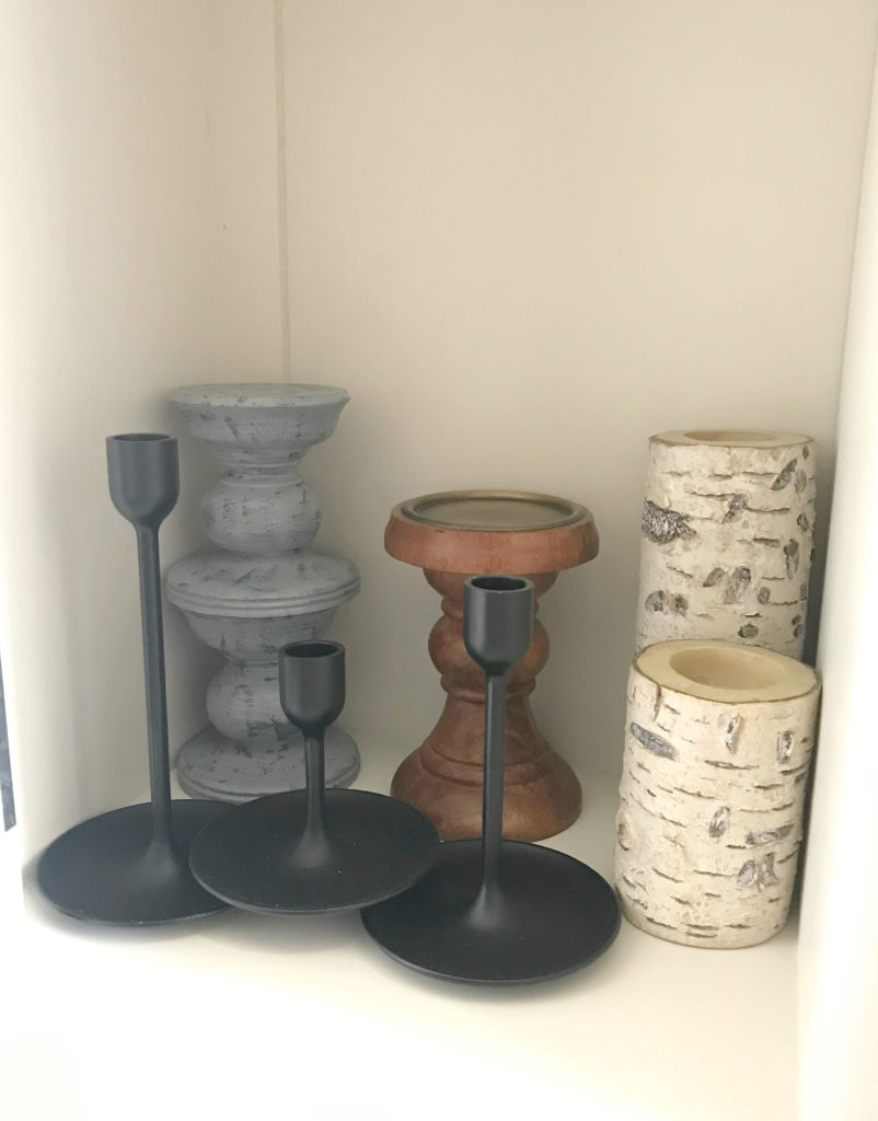 entry cabinet candle holders