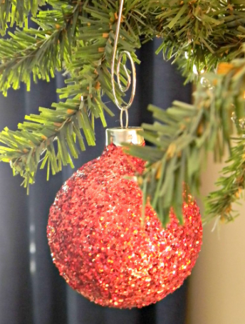 glitter ball ornaments
